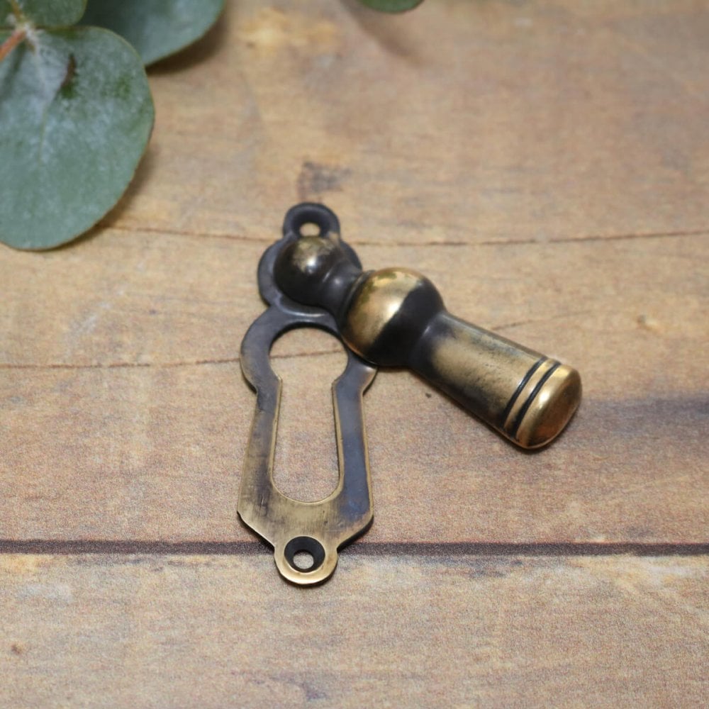 Aged Brass Lady Escutcheon
