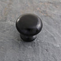 Real Ebony Bun Cupboard Knob