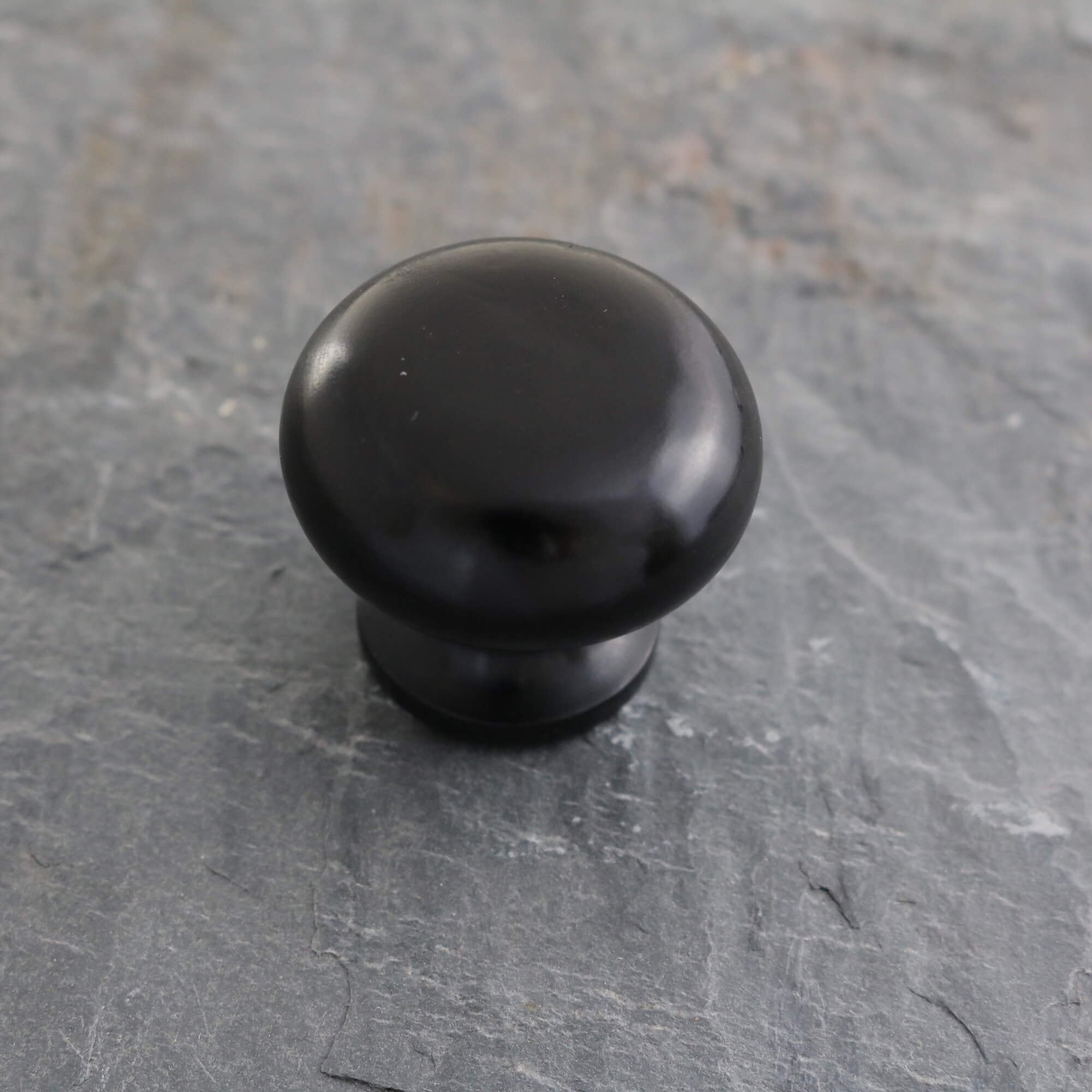 Real Ebony Bun Cupboard Knob