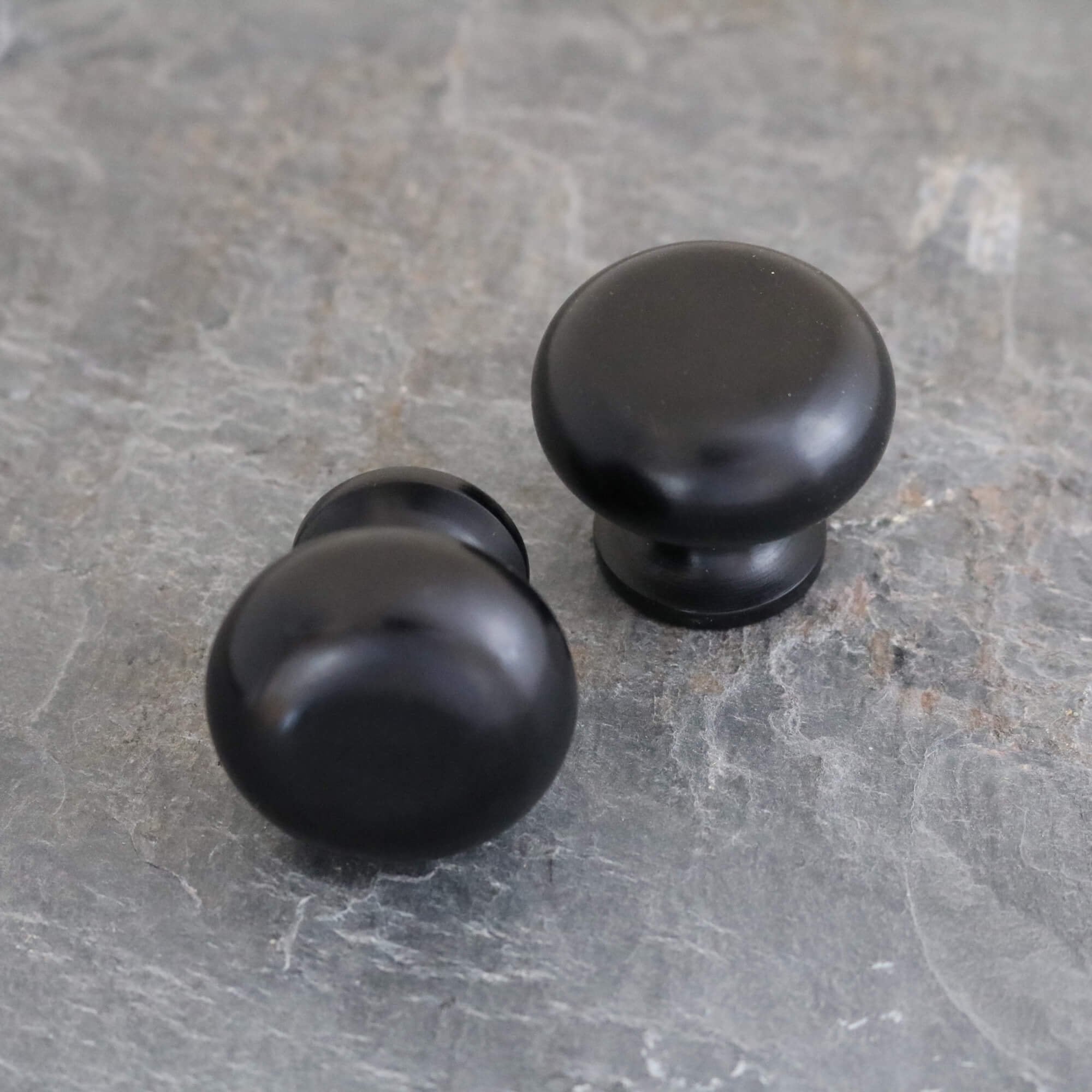 Real Ebony Bun Cupboard Knob