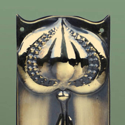 Art Nouveau Finger Plate - Brass or Nickel