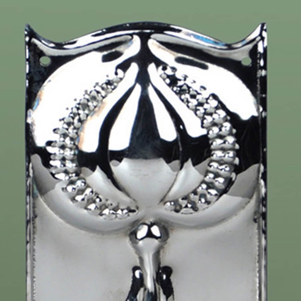 Art Nouveau Finger Plate - Brass or Nickel