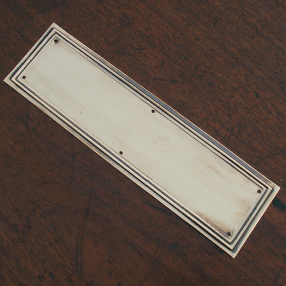 Lincoln Finger Plate - Brass or Nickel