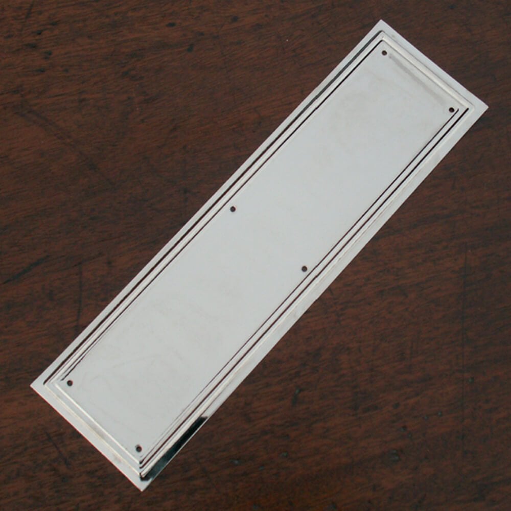 Lincoln Finger Plate - Brass or Nickel