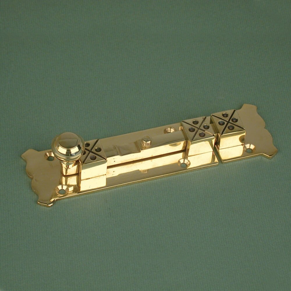 Arts and Crafts Door Bolts - Brass or Nickel