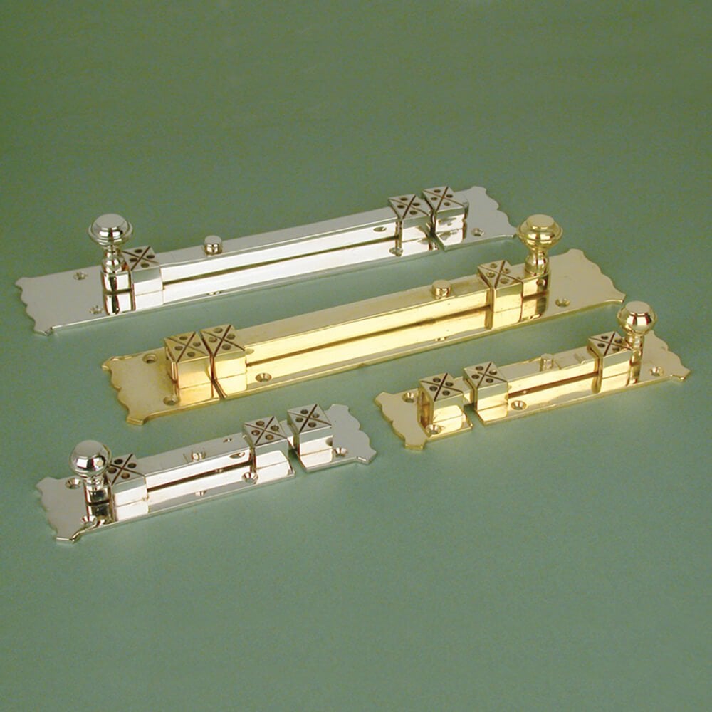Arts and Crafts Door Bolts - Brass or Nickel