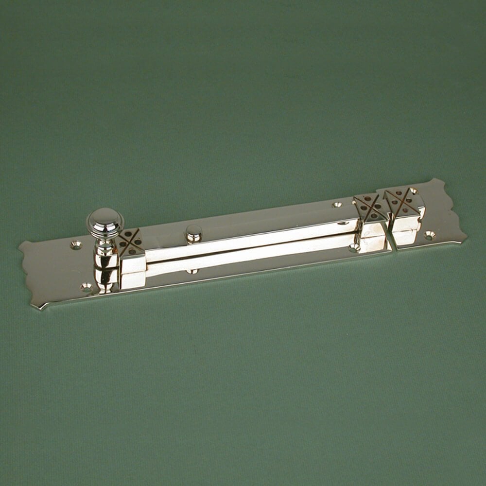 Arts and Crafts Door Bolts - Brass or Nickel