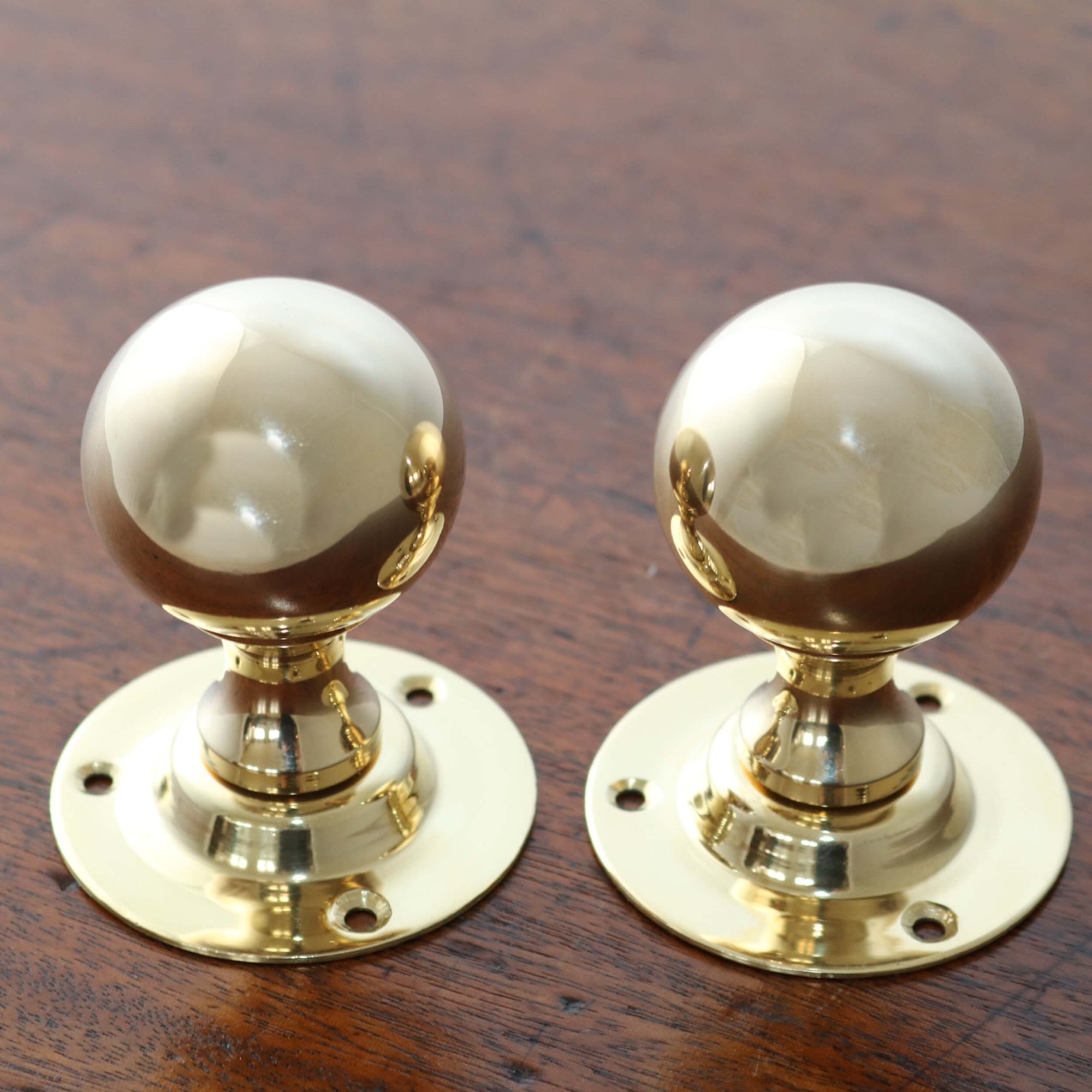 Brass Ball Mortice Door Knobs
