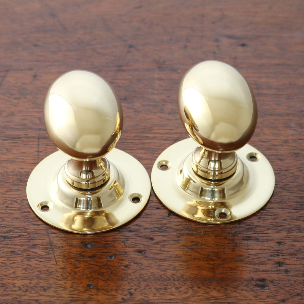 Brass Oval Mortice Door Knobs