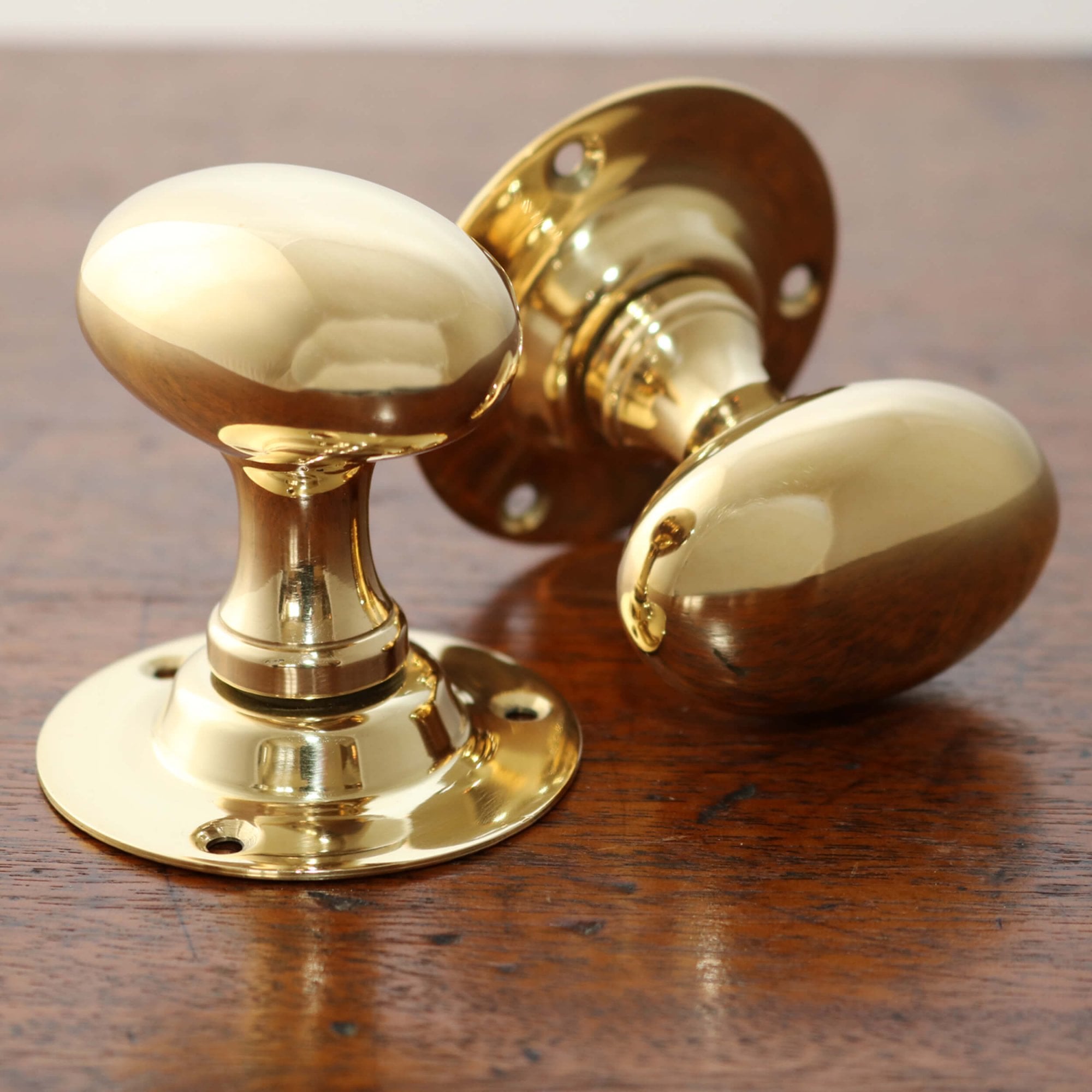 Brass Oval Mortice Door Knobs