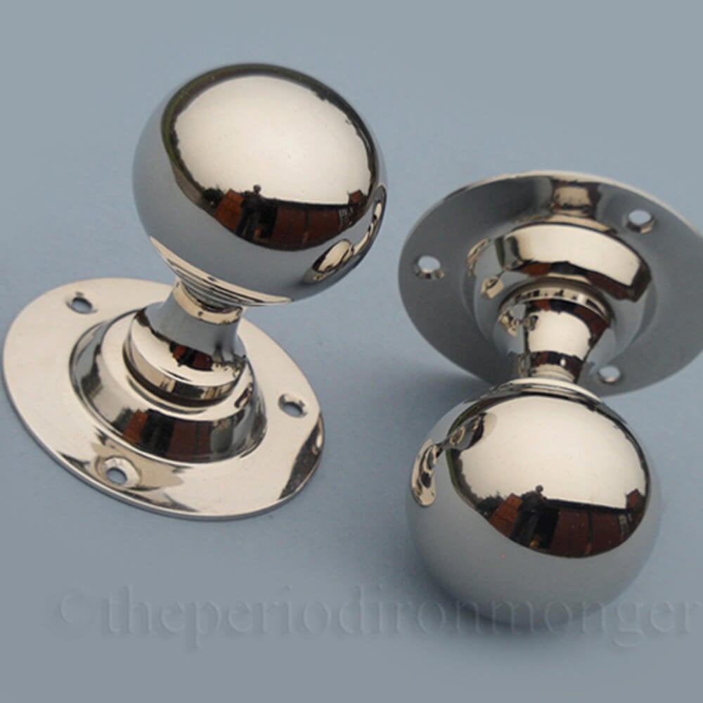 Nickel Ball Mortice Door Knobs
