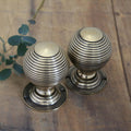 Large Brass Beehive Door Knobs