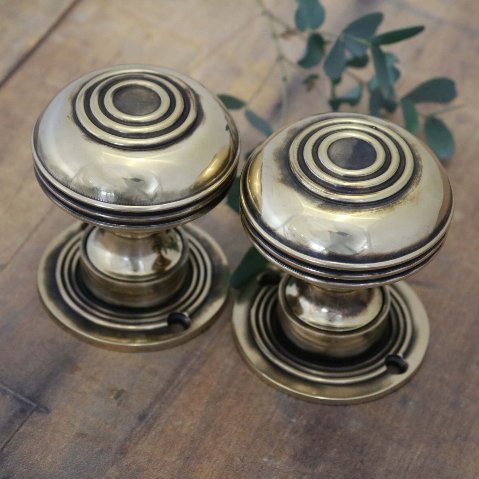 Large Brass Bloxwich Door Knobs