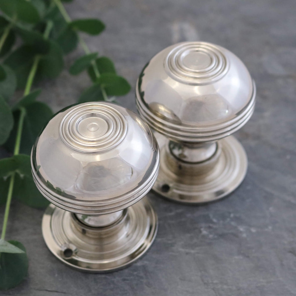 Bloxwich Door Knobs - Polished Nickel
