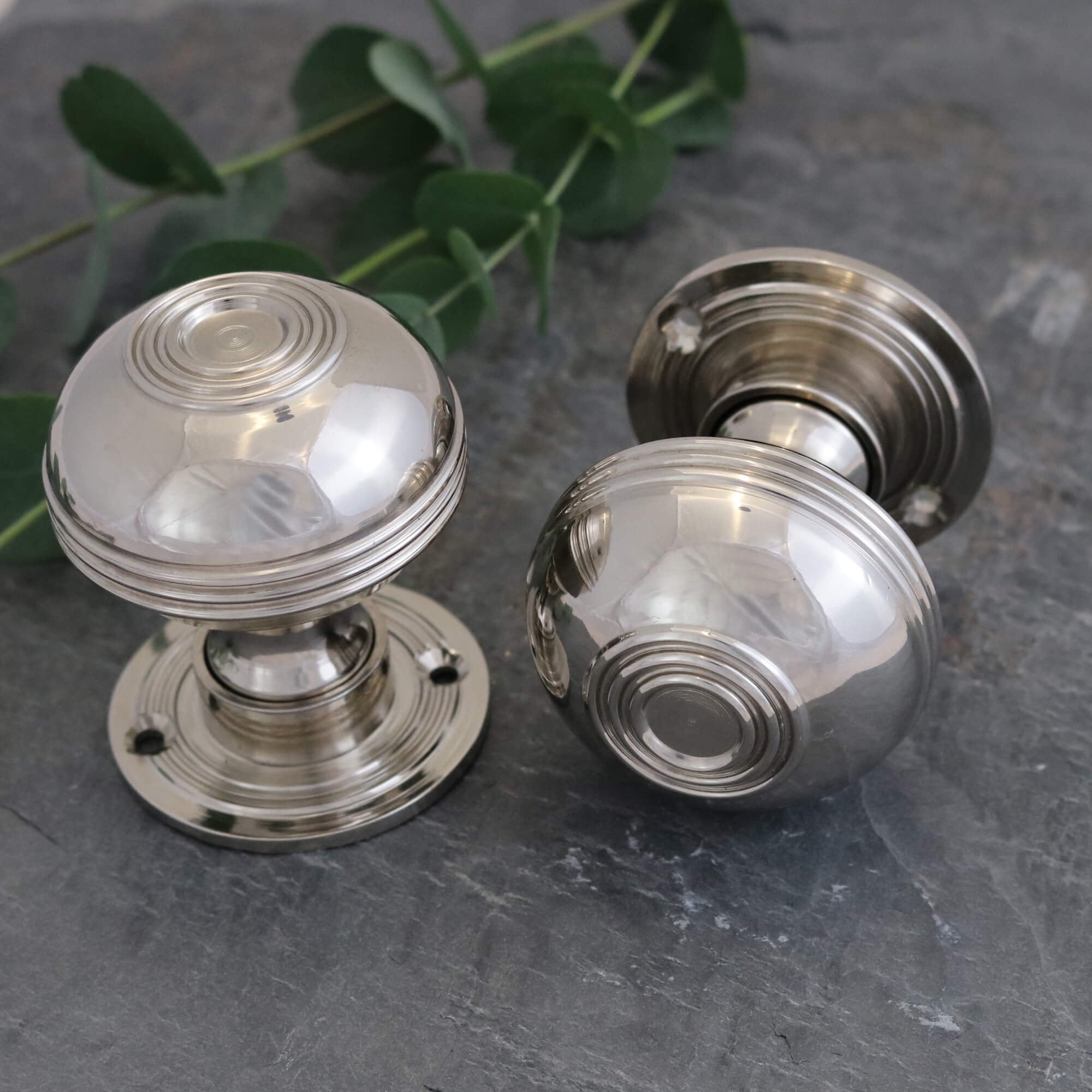 Bloxwich Door Knobs - Polished Nickel