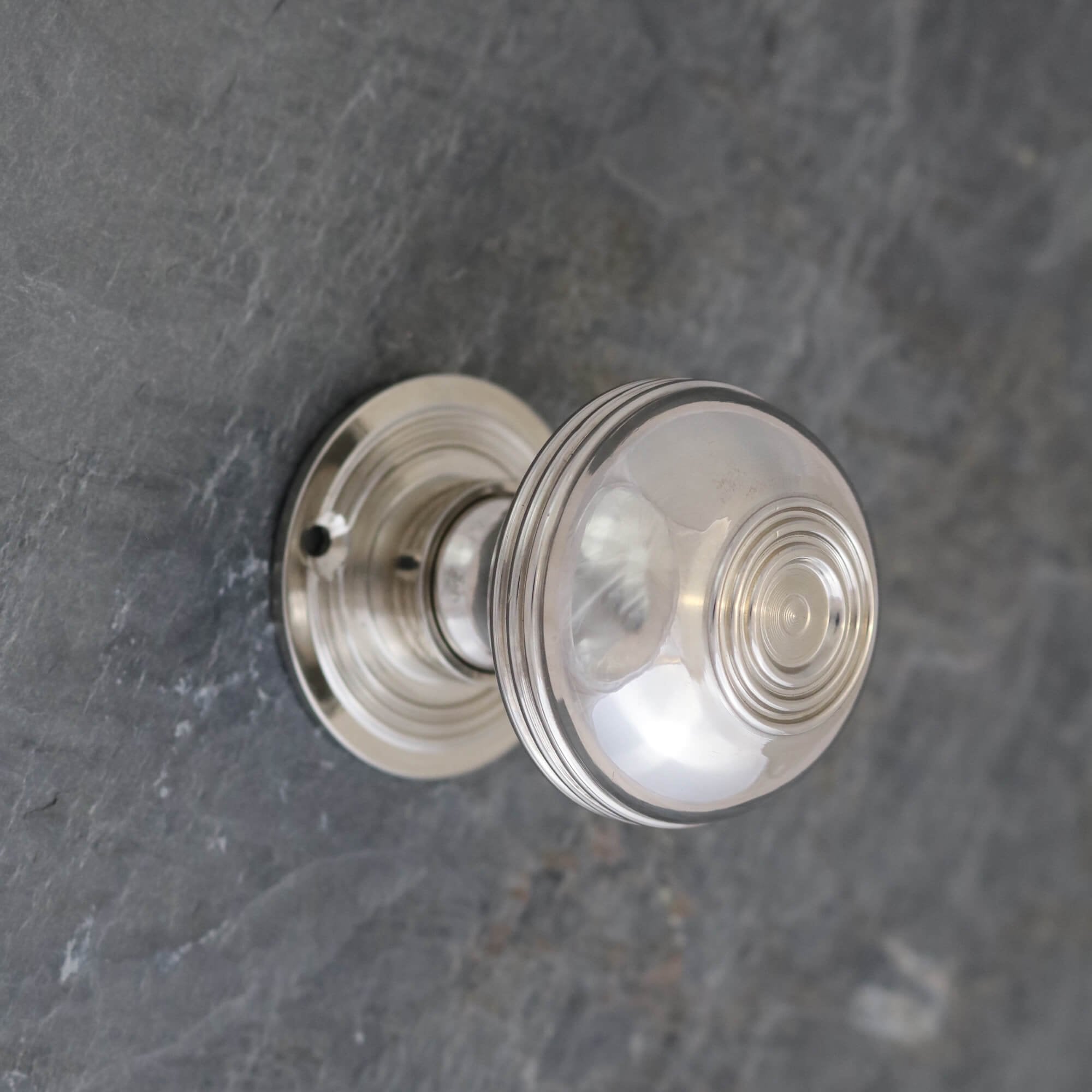 Bloxwich Door Knobs - Polished Nickel
