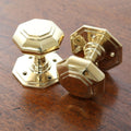 Brass Octagonal Mortice Door Knobs