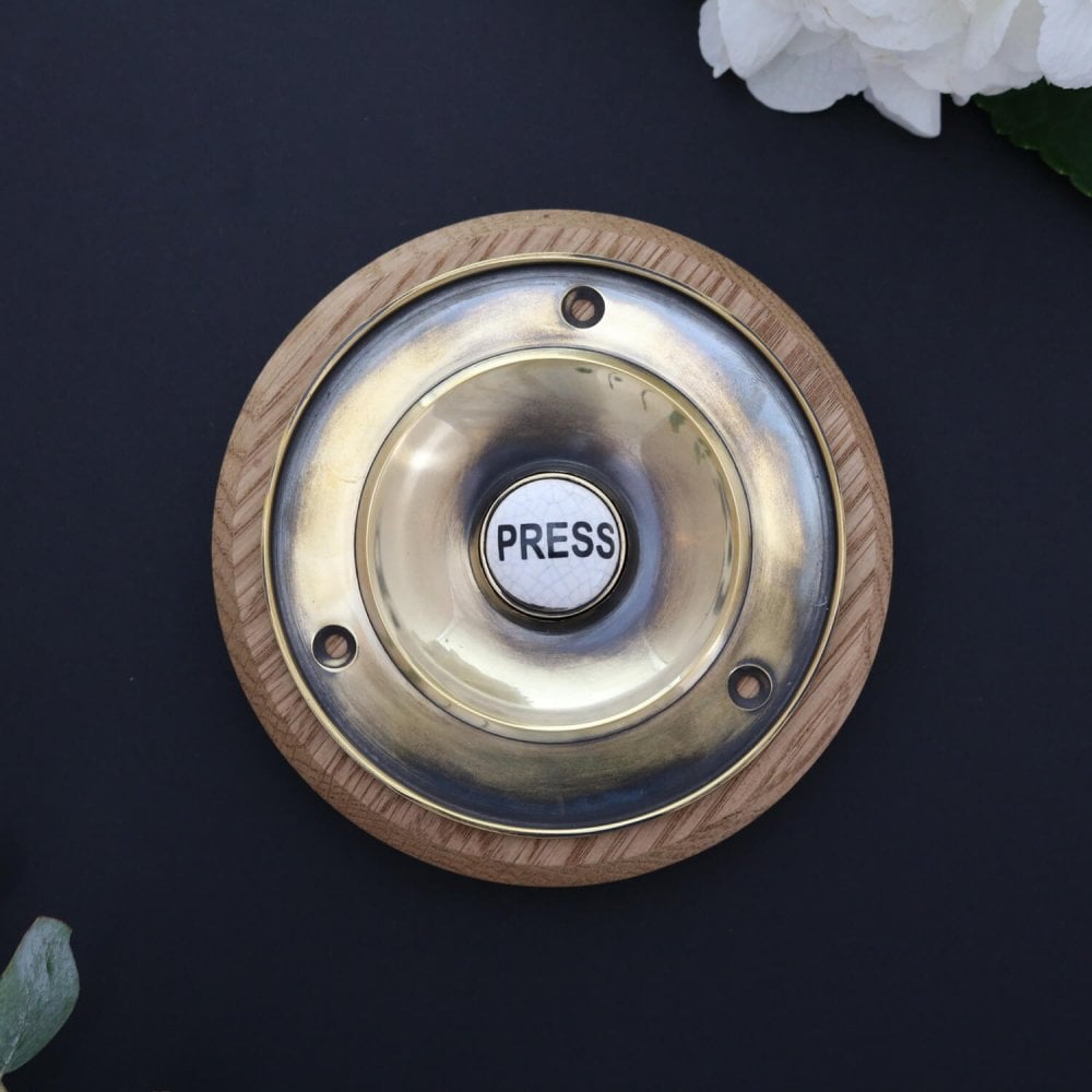 Aged Brass Foley Bell Push