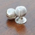 Large Beehive Door Knobs - Polished Nickel