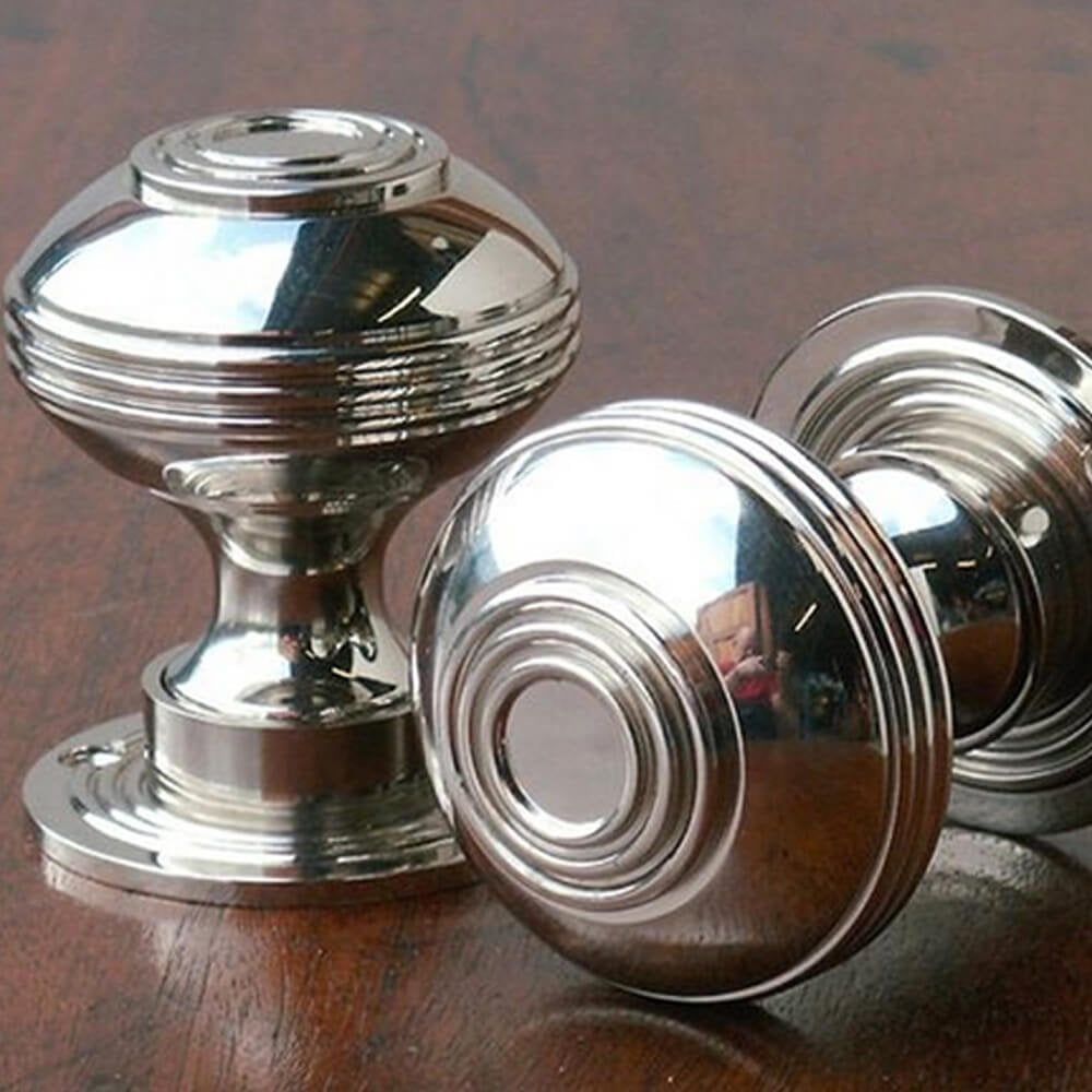 Bloxwich Large Door Knobs - Polished Nickel