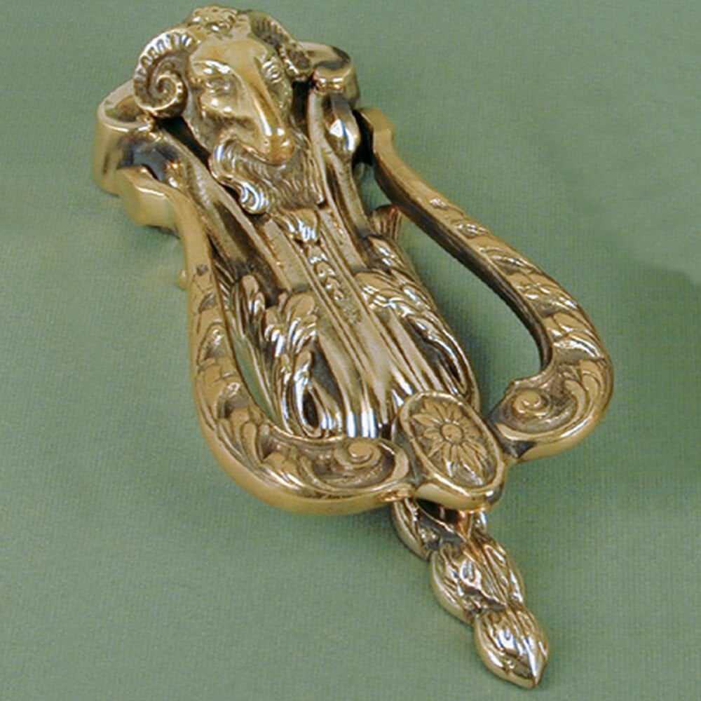 Rams Head Knocker - Brass or Nickel