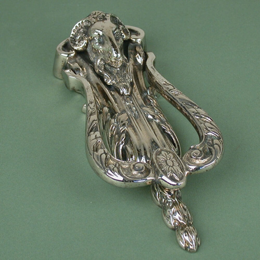 Rams Head Knocker - Brass or Nickel