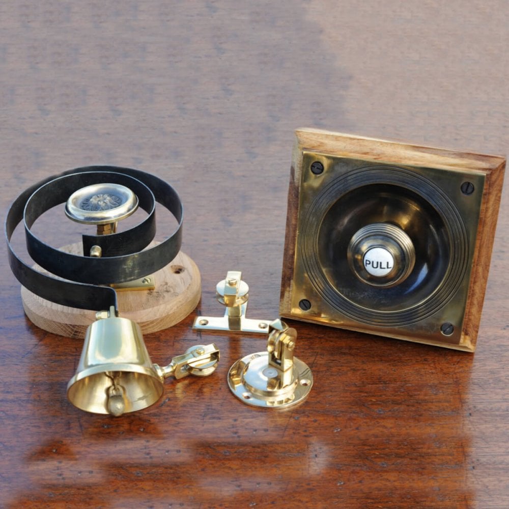 Claverley Brass Bell Pull and Internal Butlers Bell