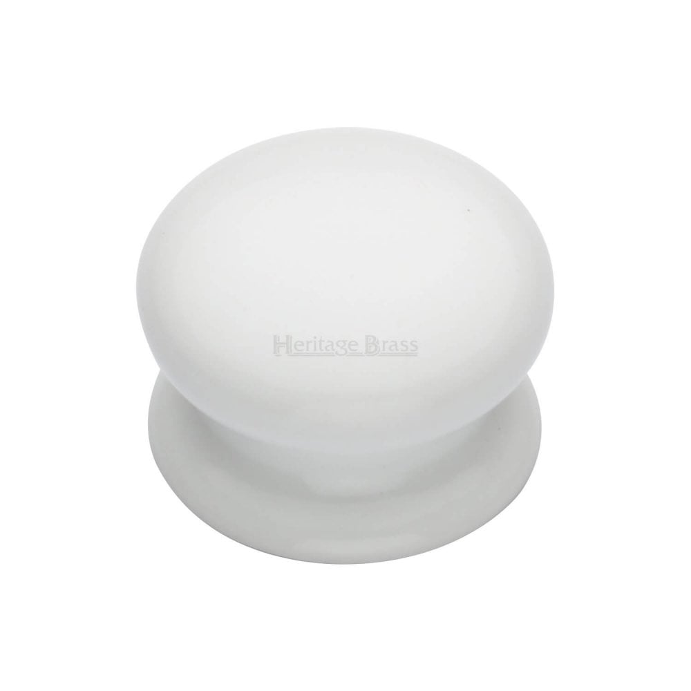Plain White Porcelain Cabinet Knob