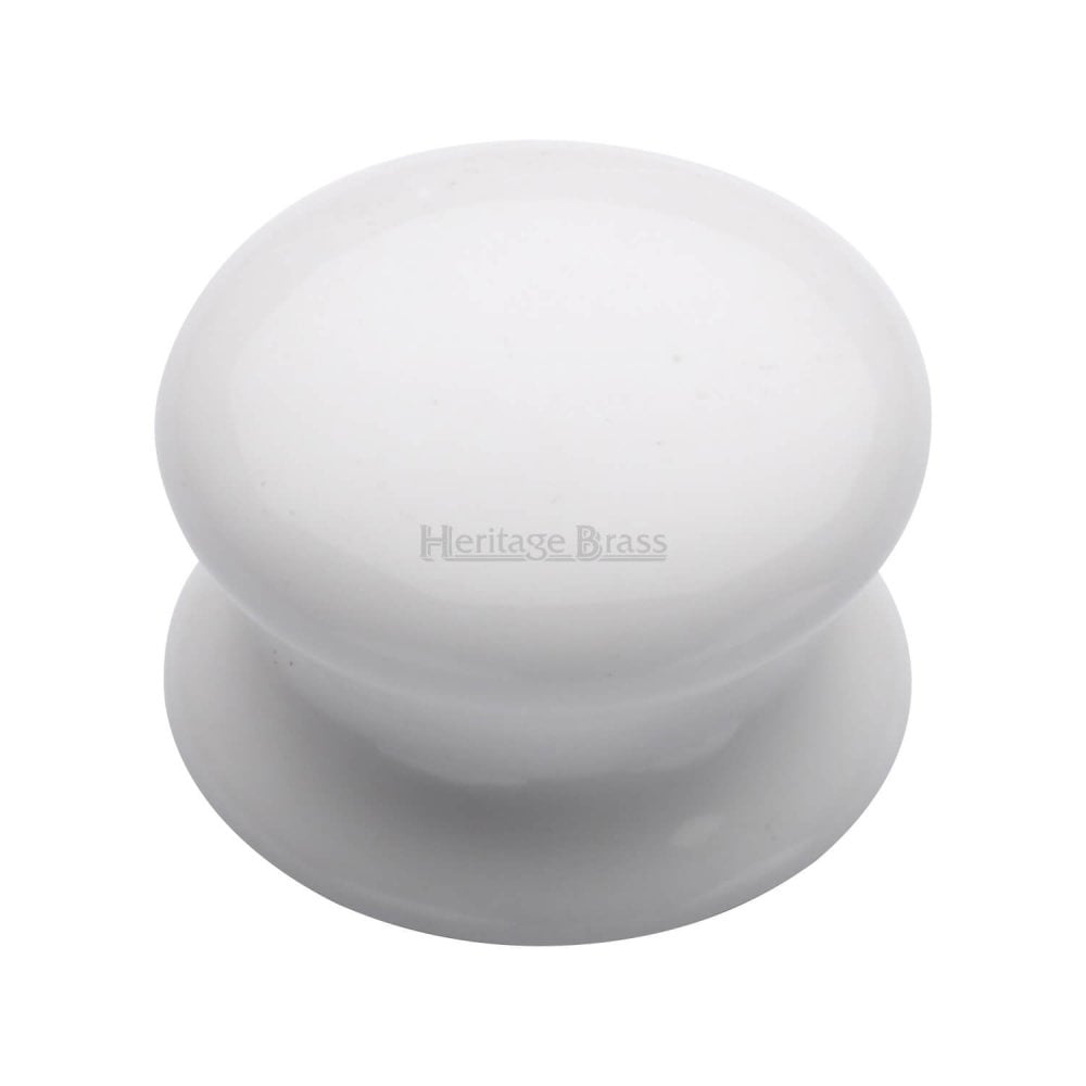Plain White Porcelain Cabinet Knob