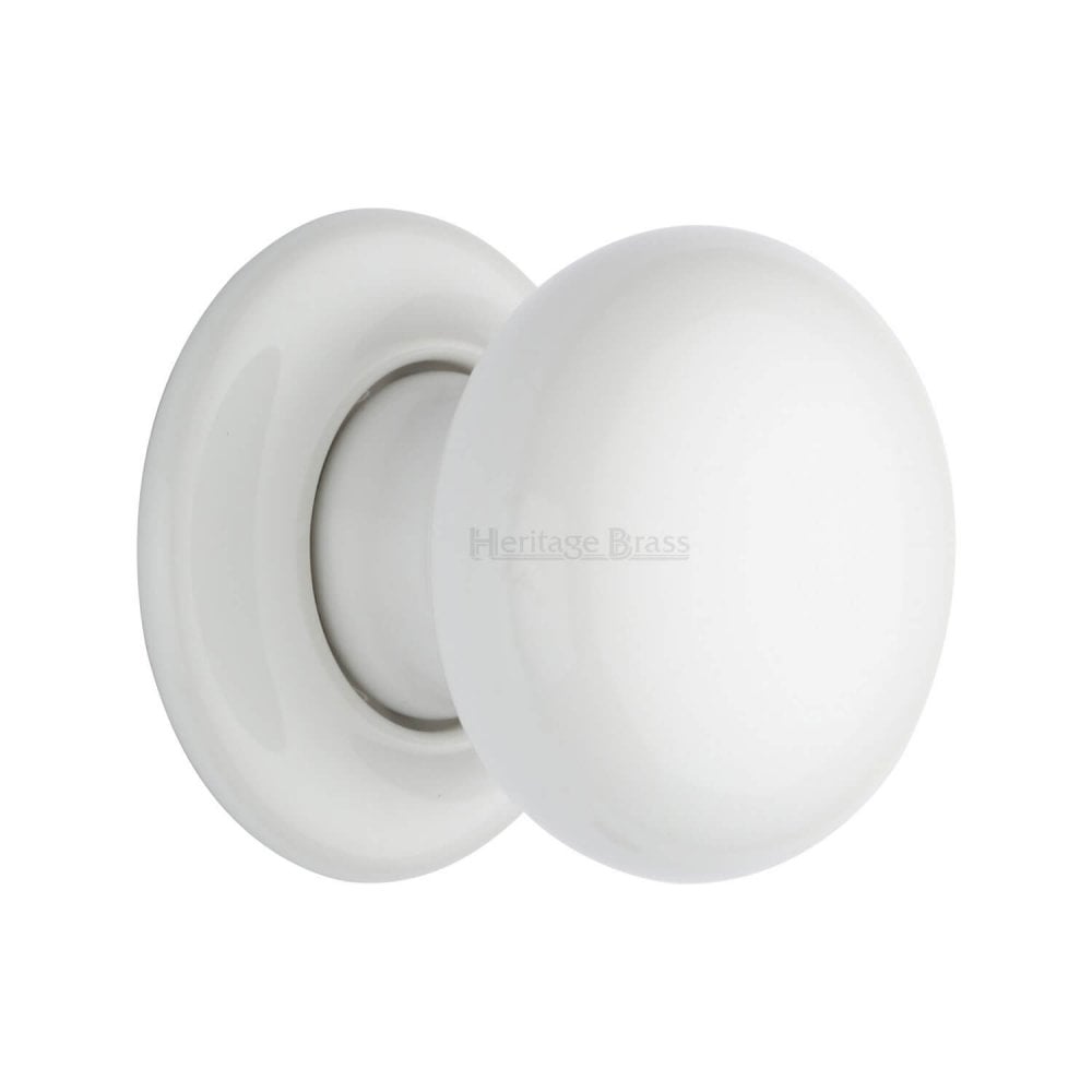 Plain White Porcelain Door Knob