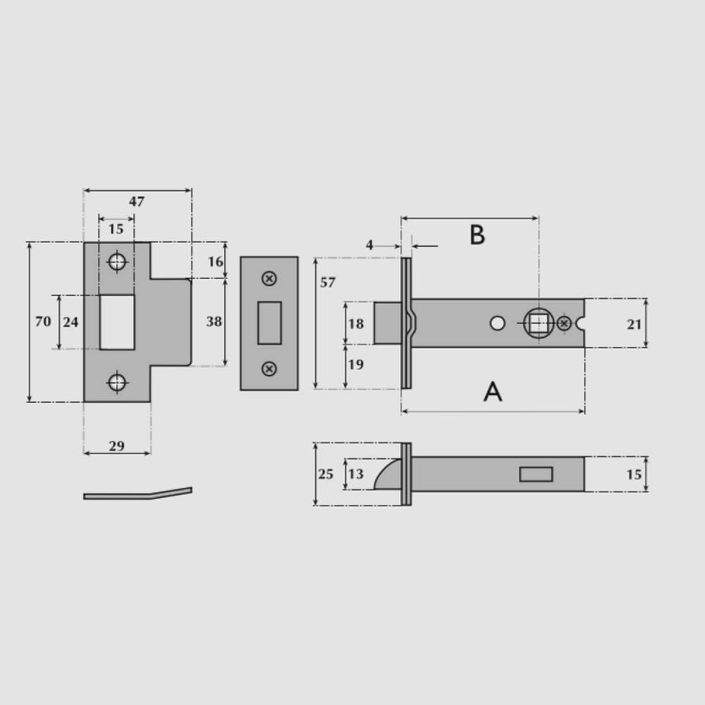 Tubular Mortice Latch (UK)
