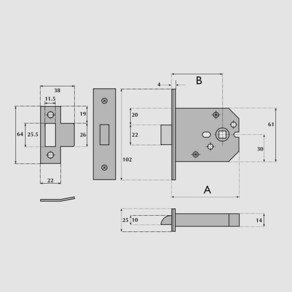Mortice Latch UK