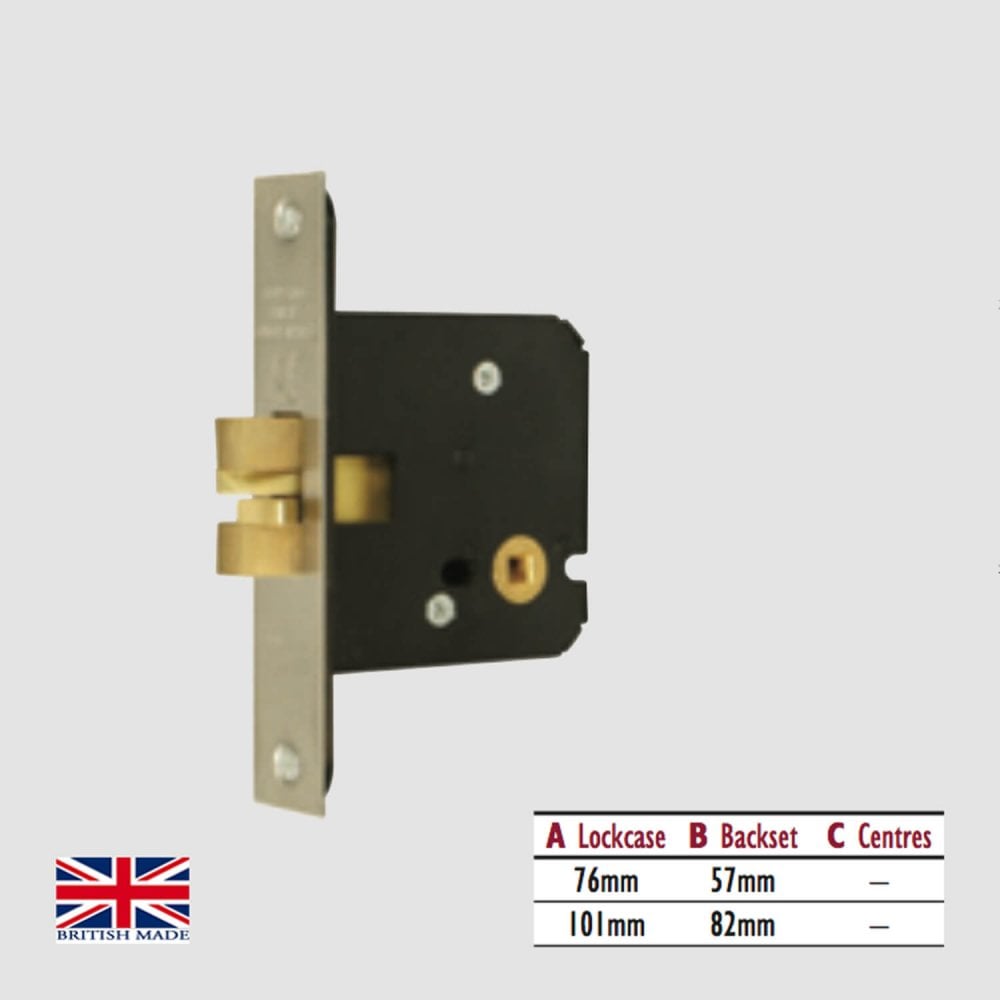 Bathroom Mortice Sliding Door Lock (UK)