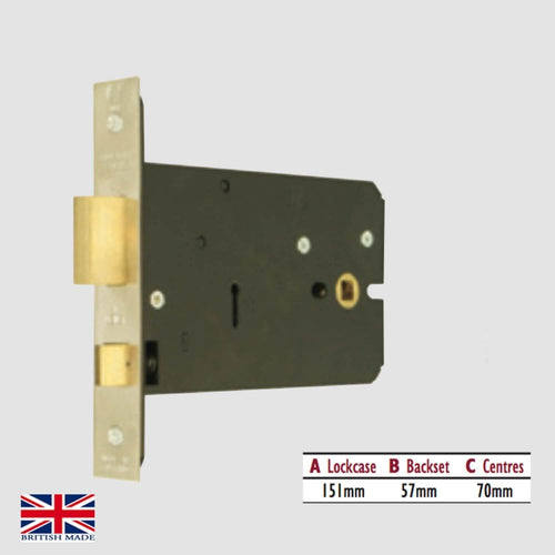 3 Lever Horizontal Mortice Sashlock (UK)