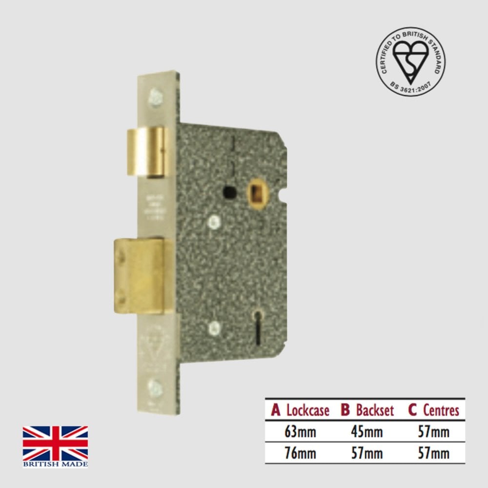 5 Lever Mortice Sashlock - UK British Standard