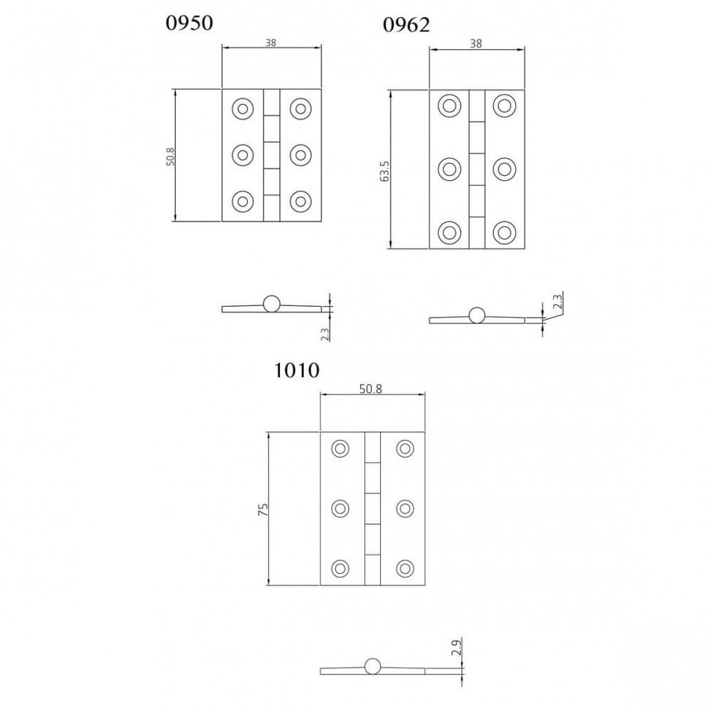 Simonswerk Brass Cabinet Butt Hinge