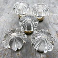 Handmade Clear Pumpkin Cupboard Knob