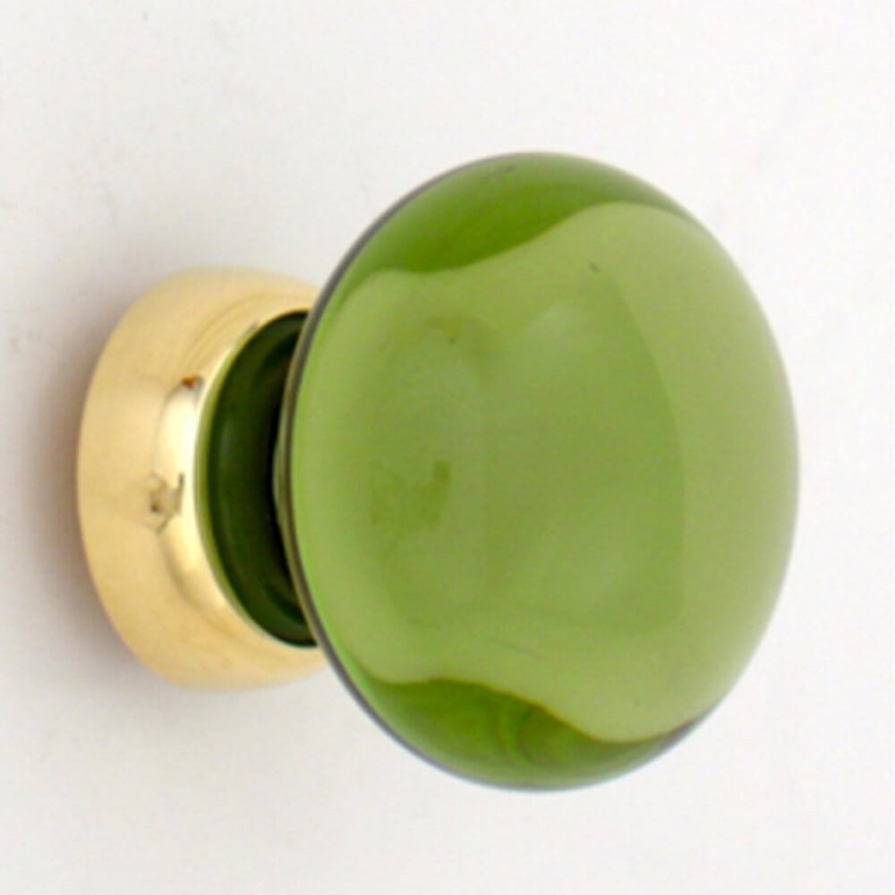 Handmade Peridot Smooth Bun Cupboard Knob
