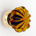 Handmade Amber Daisy Flower Cupboard Knob