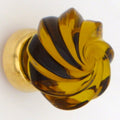 Handmade Amber Whirl Cupboard Knob