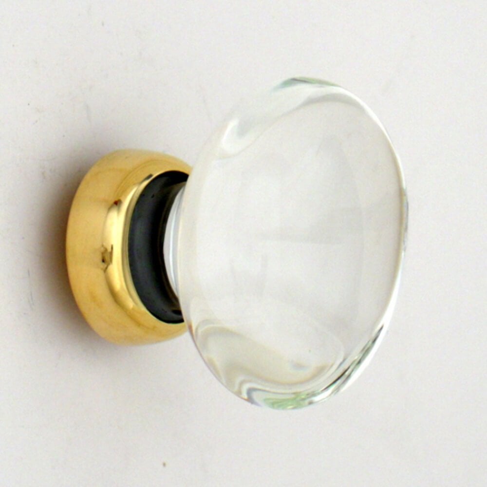 Handmade  Clear Oval Cupboard Knob