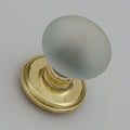 Frosted Clear Handmade Glass Smooth Bun Knobs
