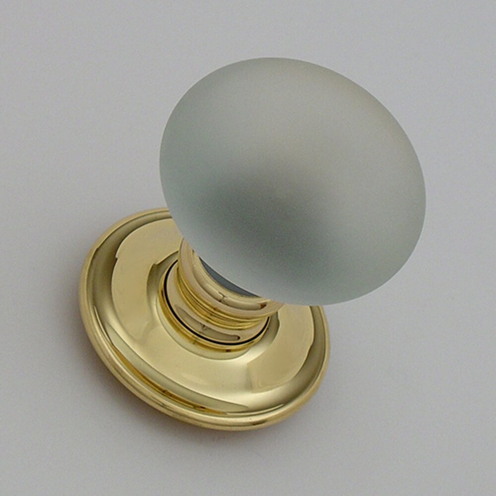 Frosted Clear Handmade Glass Smooth Bun Knobs