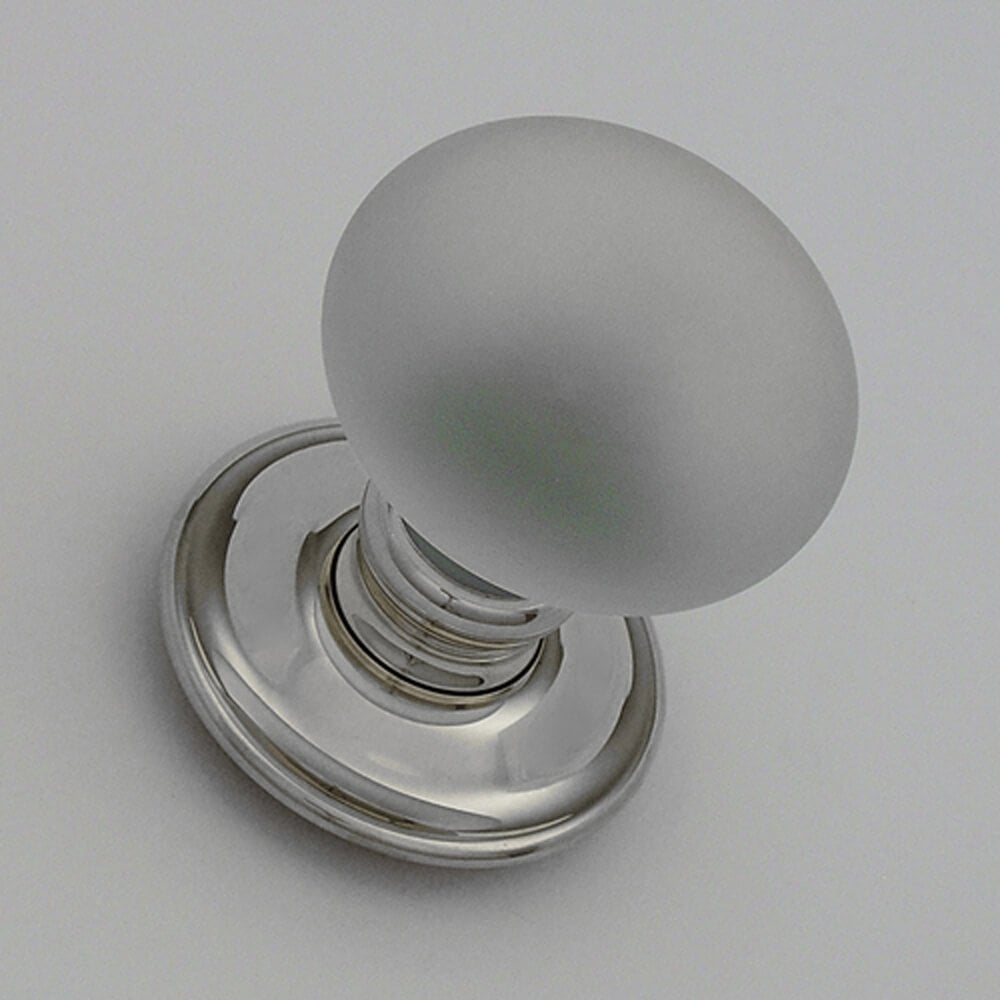 Frosted Clear Handmade Glass Smooth Bun Knobs