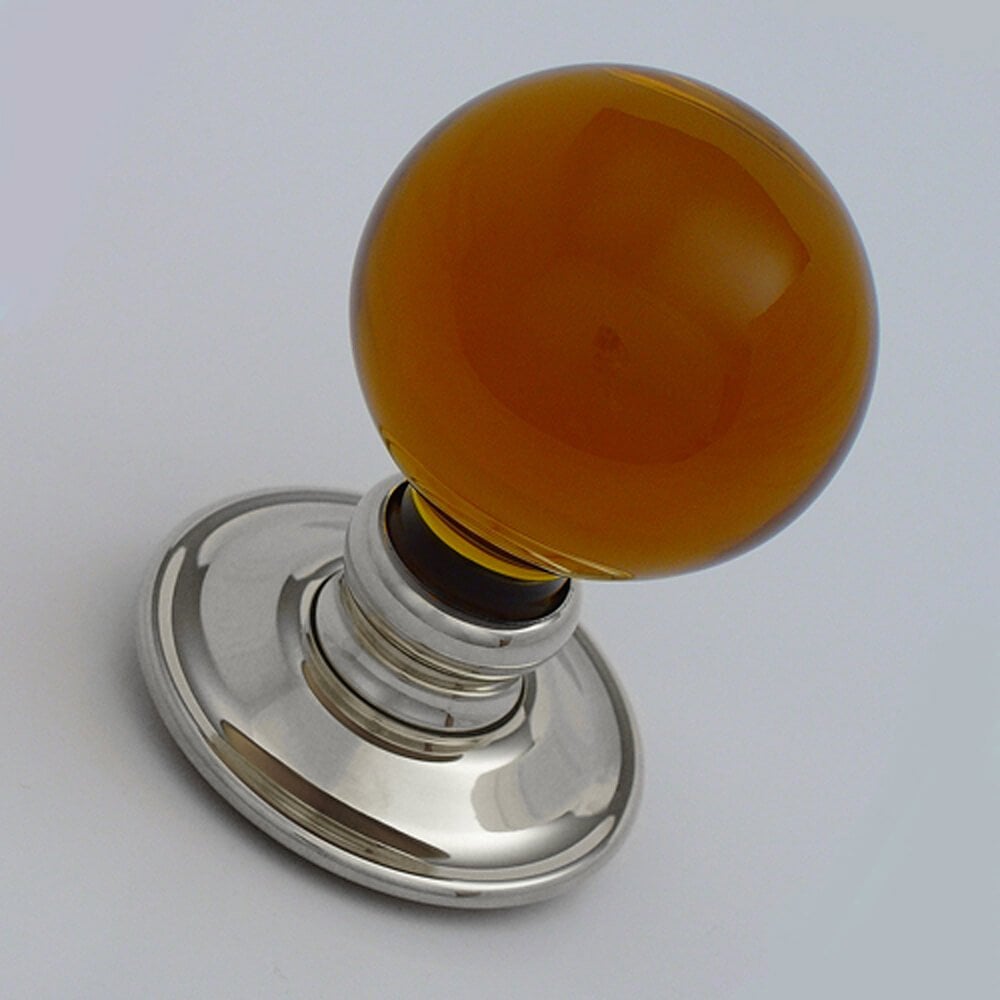 Amber Balloon Handmade Glass Door Knobs