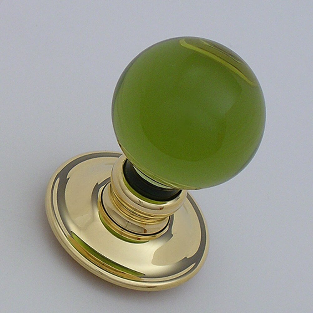 Peridot Balloon Handmade Glass Door Knobs