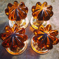 Amber Daisy Handmade Glass Door Knobs