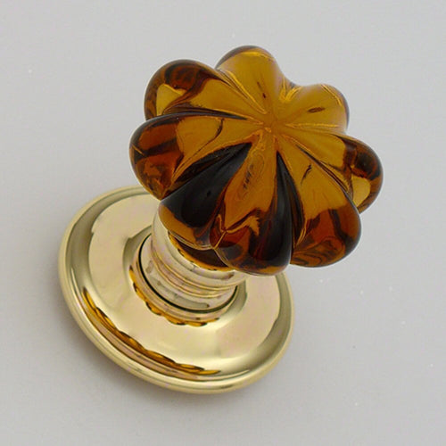 Amber Daisy Handmade Glass Door Knobs