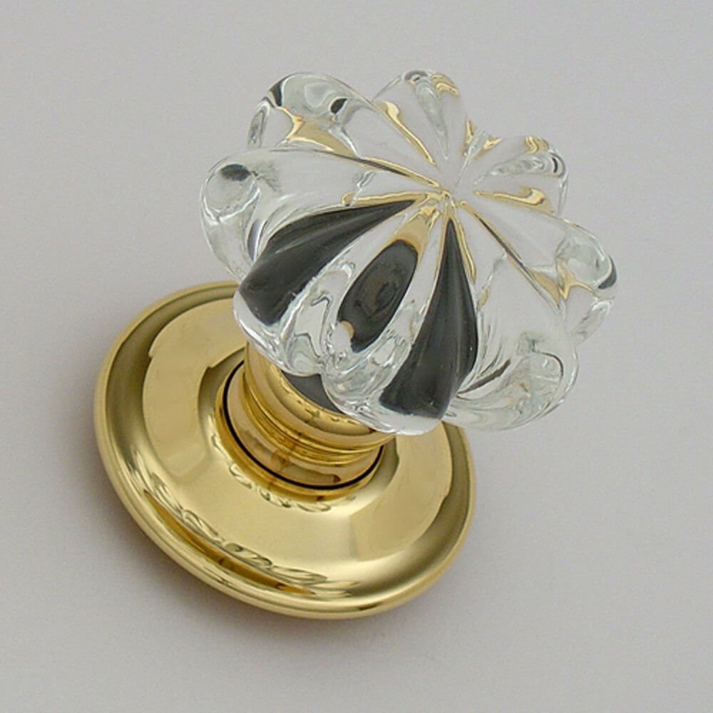 Clear Daisy Handmade Glass Door Knobs