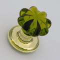Peridot Daisy Handmade Glass Door Knobs